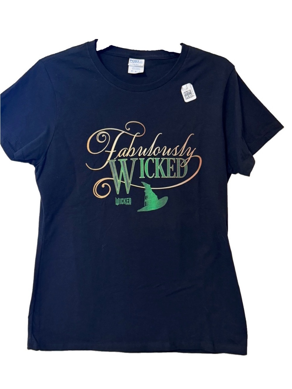 Port & Company Fan Favorite Wicked Graphic T-Shirt Black M Short Sleeve Cotton
